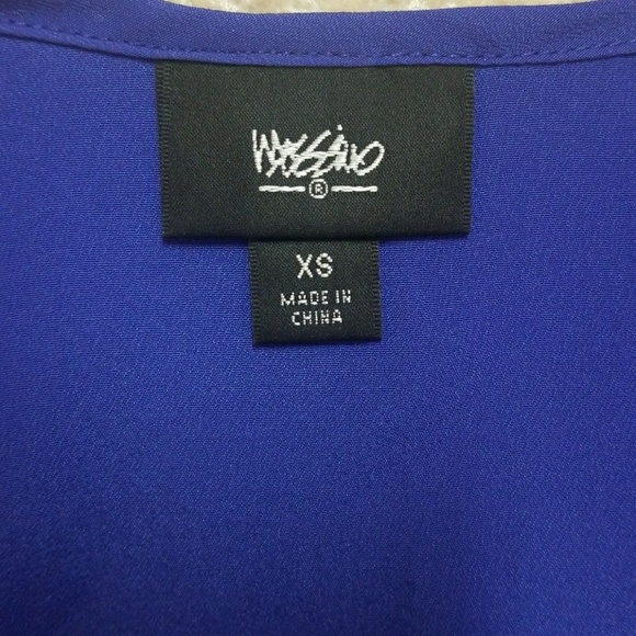 Mossimo Blue Yellow & Navy Empire Waist Dress XS - Picture 7 of 8